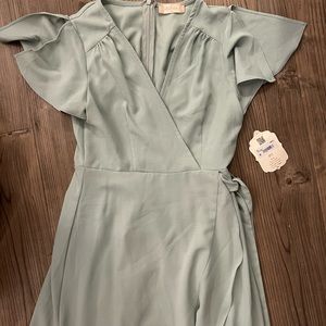 Altard State Sage Green Wrap midi dress